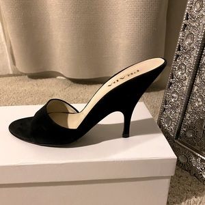 PRADA heeled slides